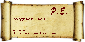 Pongrácz Emil névjegykártya