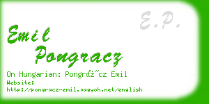 emil pongracz business card